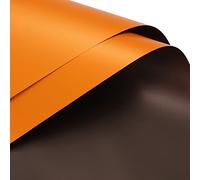 sourcing map 10 Pcs Double Sided Color Flower Wrapping Paper Orange+Brown 22.8"x22.8" Waterproof for Florist Bouquet Supplies, DIY Crafts, Gift Box Packaging