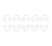 sourcing map 10 Pcs Double Snap Grip Hose Clamps, Plastic 6.1-6.5 Mm/0.24-0.26 Inches Inner Dia Adjustable Several Ratcheting Tubing Clamp for Home, White