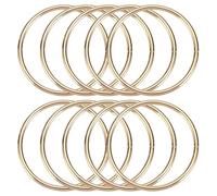 sourcing map 10 Pcs Dream Catcher Rings,Metal Craft Hoops Floral Hoops 2 Inch Macrame Hoops Rings for DIY Crafts Wreath Making Supplies Plant Hangers,Gold