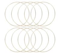 sourcing map 10 Pcs Dream Catcher Rings,Metal Craft Hoops Floral Hoops 6.3 Inch Macrame Hoops Rings for DIY Crafts Wreath Making Supplies Plant Hangers,Gold