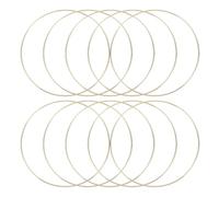 sourcing map 10 Pcs Dream Catcher Rings,Metal Craft Hoops Floral Hoops 7.5 Inch Macrame Hoops Rings for DIY Crafts Wreath Making Supplies Plant Hangers,Gold