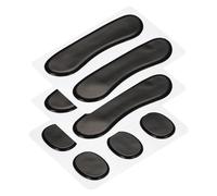 sourcing map 10 Pcs Drum Dampeners Gel Pads Silicone Mute Pads Drum Silencers Drum Dampeners Moon Gels Black 30x25x3mm/98x22x2mm for Drums Cymbals Tone Control
