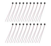 sourcing map 10 Pcs Electret Microphone Condenser Pickup, 4mm Dia Mini MIC Electret Condenser with 60mm Wire Leads 58dB for Audio, Black