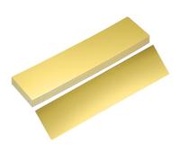 sourcing map 10 Pcs Engraved Name Plates 2" x 8" x 0.03" ABS Custom Engraved Name Plate Laser Engraving Blanks for Personalized Nameplates Office Wall Desk DIY Supplies, Gold/Black