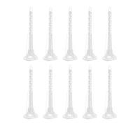 sourcing map 10 Pcs Epoxy Tubes Static Mixer, 2.44-inch Plastic Resin Mixing Nozzle Flat Buckle for AB Glue Adhesive Gun Applicator 50ml Cartridges, White