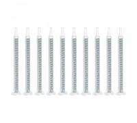 sourcing map 10 Pcs Epoxy Tubes Static Mixer, 4.53-inch Plastic Resin Mixing Nozzle Flat Buckle for AB Glue Adhesive Gun Applicator 50ml Cartridges, Green