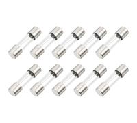 sourcing map 10 Pcs Fast Blow Glass Fuse 2A 125V 5x20mm Glass Tube Fuses Fast-Acting Fuses for PCB Board Electronic Devices Home Appliances Light String