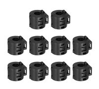 sourcing map 10 Pcs Ferrite Filter Ring Core RFI EMI Noise Suppression Cable Clip ID 8mm 0.31Inch Length 23mm 0.91Inch with Base for Electronic Devices, Industry, Black