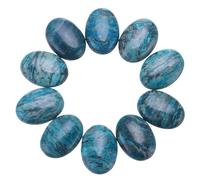 sourcing map 10 Pcs Flat Back Oval Gemstone 25 x 18mm Crystal Stone No Hole Beads Jewelry for Craft Bracelet Necklace Making