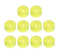 sourcing map 10 Pcs Footswitch Toppers Guitar Pedal Button Caps Plastic Footswitch Top Cover 3/8" for Guitar Effects Pedal Buttons, Yellow