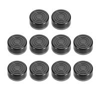 sourcing map 10 Pcs Footswitch Toppers Guitar Pedal Button Caps Plastic Footswitch Top Cover 3/8" for Guitar Effects Pedal Buttons, Black