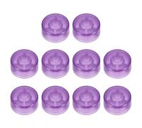sourcing map 10 Pcs Footswitch Toppers Guitar Pedal Button Caps Plastic Footswitch Top Cover 3/8" for Guitar Effects Pedal Buttons, Bright Purple