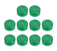 sourcing map 10 Pcs Footswitch Toppers Guitar Pedal Button Caps Plastic Footswitch Top Cover 3/8" for Guitar Effects Pedal Buttons, Dark Green