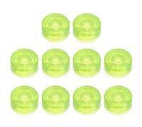 sourcing map 10 Pcs Footswitch Toppers Guitar Pedal Button Caps Plastic Footswitch Top Cover 3/8" for Guitar Effects Pedal Buttons, Green