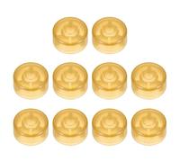sourcing map 10 Pcs Footswitch Toppers Guitar Pedal Button Caps Plastic Footswitch Top Cover 3/8" for Guitar Effects Pedal Buttons, Bright Dark Yellow