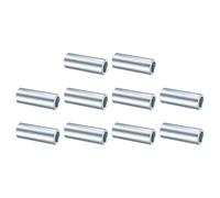 sourcing map 10 Pcs Galvanized Steel Spacer 1/2" Bore x 3/4" OD x 2" Length, Unthreaded Standoff Bushing Plain Finish, Round Metal Spacer Fits M12 Screws Bolts