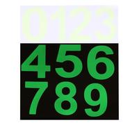 sourcing map 10 Pcs Glow in The Dark Number Decals Decor, Green Luminous Adhesive Wall Stickers, 3D Glowing Stickers for Ceiling Bedroom Bedding Room Decoration
