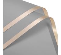 sourcing map 10 Pcs Gold Edge Flower Wrapping Paper Light Gray 22.8x22.8 Inch Waterproof for Florist Bouquet Supplies, DIY Crafts, Gift/Gift Box Packaging