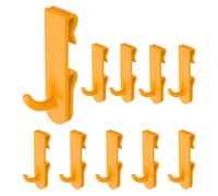 sourcing map 10 Pcs Grid Wall Hooks, 2.8 Inch Grid Wall Panel Plastic Utility Hook, Shelf Accessories Hangers for Garage Store Warehouse Shop Home Hanging, Orange