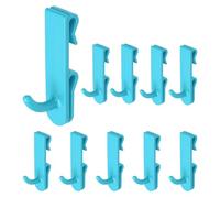 sourcing map 10 Pcs Grid Wall Hooks, 2.8 Inch Grid Wall Panel Plastic Utility Hook, Shelf Accessories Hangers for Garage Store Warehouse Shop Home Hanging, Blue