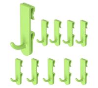 sourcing map 10 Pcs Grid Wall Hooks, 2.8 Inch Grid Wall Panel Plastic Utility Hook, Shelf Accessories Hangers for Garage Store Warehouse Shop Home Hanging, Green