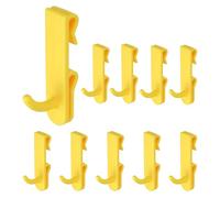 sourcing map 10 Pcs Grid Wall Hooks, 2.8 Inch Grid Wall Panel Plastic Utility Hook, Shelf Accessories Hangers for Garage Store Warehouse Shop Home Hanging, Yellow