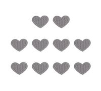 sourcing map 10 Pcs Heart Sew on Patches, 35 x 27mm Cute Embroidered Applique Repair Knitted Patches Heart Shaped Transfer Decals for Clothing DIY Decorations, Grey