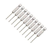 sourcing map 10 Pcs High Speed Steel Hex Shank Twist Drill Bit, 1.5mm Drilling Dia with 1/4 Inch Hex Shank 60mm Length