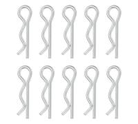sourcing map 10 Pcs Hitch Pin Clip, 1.2mm x 21mm R Clips Carbon Steel Retaining Wire Hair Pins Cotter Pin Assortment Kit Clips for Trailer Tractors Mower Carts Truck Pin Clip, Silver