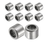 sourcing map 10 Pcs HK0608 Needle Roller Bearings Bearing 6x10x8mm, Temperature Resistant Steel Bearing