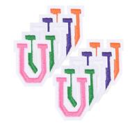 sourcing map 10 Pcs Iron on Letter Patches, 1.5" Self Adhesive Embroidered Applique Alphabet U Sew on Patches for Clothes Dress Socks Jeans Hats DIY Accessories(5 Colors)