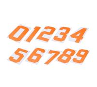 sourcing map 10 Pcs Iron on Numbers, 8 Inch T Shirt Heat Transfer 0~9 Number Patches Iron on Numbers for Jersey Clothing Team Uniform Sports T Shirt Football Basketball Baseball (Orange)