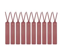 sourcing map 10 Pcs Leather Bookmark, Classic Stitched Bookmarks with Leather Rope Page Marker for Book Reading Book Lovers Reader Writers Accessories for Men Women Teachers, Burgundy
