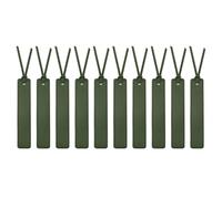 sourcing map 10 Pcs Leather Bookmark, Classic Stitched Bookmarks with Leather Rope Page Marker for Book Reading Book Lovers Reader Writers Accessories for Men Women Teachers, Green