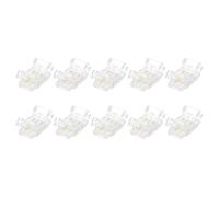 sourcing map 10 Pcs LED Strip Connector 3 Pin 8mm Strip to Wire LED Connectors for Strip Lights Transparent Solderless LED Light Adapter Connector for Surface Mount Device LED Strips