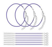 sourcing map 10 PCS Light Purple Bracelet Cord, 9" Adjustable Friendship Bracelet 1.5mm Waxed Polyester Cord with Lobster Clasp Bracelet String for Bracelet Making Jewelry DIY Craft