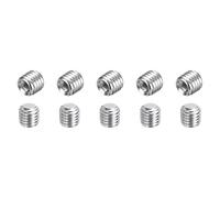 sourcing map 10 Pcs M10-1.5 x 10mm Grub Screws, 304 Stainless Steel Cup Point Allen Head Screws Internal Hex Socket Drive for Bathroom Fixtures Repair Furniture DIY Project