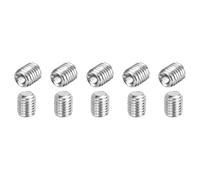 sourcing map 10 Pcs M10-1.5 x 12mm Grub Screws, 304 Stainless Steel Cup Point Allen Head Screws Internal Hex Socket Drive for Bathroom Fixtures Repair Furniture DIY Project
