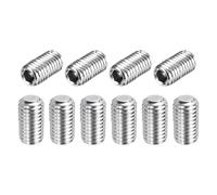 sourcing map 10 Pcs M10-1.5 x 14mm Grub Screws, 304 Stainless Steel Cup Point Allen Head Screws Internal Hex Socket Drive for Bathroom Fixtures Repair Furniture DIY Project