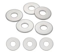 sourcing map 10 Pcs M10 304 Stainless Steel Flat Washers Round Flat Spacers for Screws, Bolts, Plumbing, Automotive, DIY, Electrical Device 10.5mm ID 28mm OD 2mm Thick
