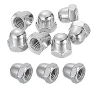 sourcing map 10 Pcs M10x1.5mm Acorn Cap Nuts, 304 Stainless Steel Metric Hex Cap Dome Head Hardware Nuts, Bright Finish for Light Fixtures, Machine, DIY Projects