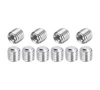 sourcing map 10 Pcs M12-1.75 x 12mm Grub Screws, 304 Stainless Steel Cup Point Allen Head Screws Internal Hex Socket Drive for Bathroom Fixtures Repair Furniture DIY Project