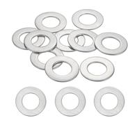 sourcing map 10 Pcs M14 304 Stainless Steel Flat Washers Round Flat Spacers for Screws, Bolts, Plumbing, Automotive, DIY, Electrical Device 15mm ID 28mm OD 1.5mm Thick