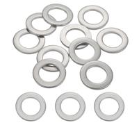 sourcing map 10 Pcs M16 304 Stainless Steel Flat Washers Round Flat Spacers for Screws, Bolts, Plumbing, Automotive, DIY, Electrical Device 17mm ID 28mm OD 2.5mm Thick