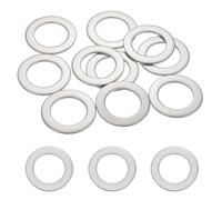 sourcing map 10 Pcs M18 304 Stainless Steel Flat Washers Round Flat Spacers for Screws, Bolts, Plumbing, Automotive, DIY, Electrical Device 19mm ID 30mm OD 1.5mm Thick