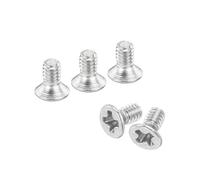 sourcing map 10 pcs M2-0.4x4 Machine Screws Phillips Pan Cross Head Screws Fasteners Bolts 304 Stainless Steel Silver for Wall Socket,House Repairs