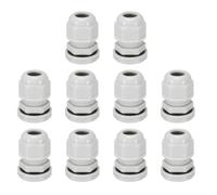 sourcing map 10 Pcs M20x1.5" Cable Glands Adjustable 7-12mm PA6 Nylon IP68 Waterproof Connectors with Seals Anti-Corrosion for Industrial/Outdoor Electrical Systems (White)