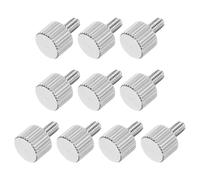 sourcing map 10 Pcs M3 x 6mm Knurled Thumb Screws, 304 Stainless Steel Flat Head Knurled Fully Threaded Thumbscrew Bolts Fasteners for Home, Electronic, Machine