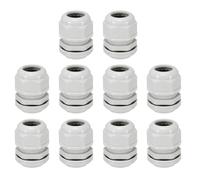 sourcing map 10 Pcs M30x1.5" Cable Glands Adjustable 12-18mm PA6 Nylon IP68 Waterproof Connectors with Seals Anti-Corrosion for Industrial/Outdoor Electrical Systems (White)