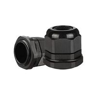 sourcing map 10 Pcs M32 Waterproof IP68 Nylon Cable Gland Joint Adjustable Locknut for 16mm-21mm Dia Cable Wire